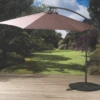 Pagoda 3m Over Hang Parasol Taupe