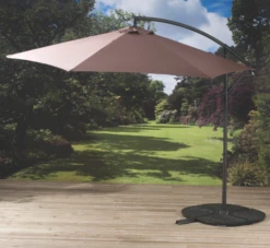 Pagoda 3m Over Hang Parasol Taupe