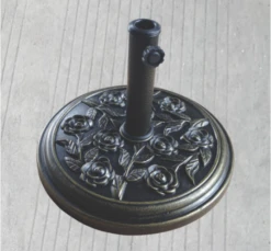 9kg Resin Bronze Rose Parasol Base