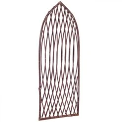 Framed Willow Lattice Trellis Panel - Gothic Top