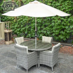 Rathwood - Oxford 4 Seater Round Set -Gardening Shop rd120dgset 6